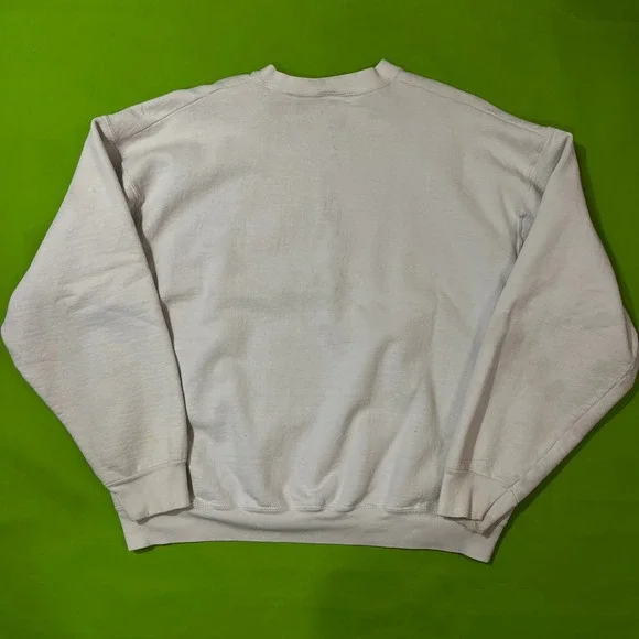 Vintage 1992 Native American One With The Earth Sweatshirt XL White Wolf Owl USA - Picture 2 of 7